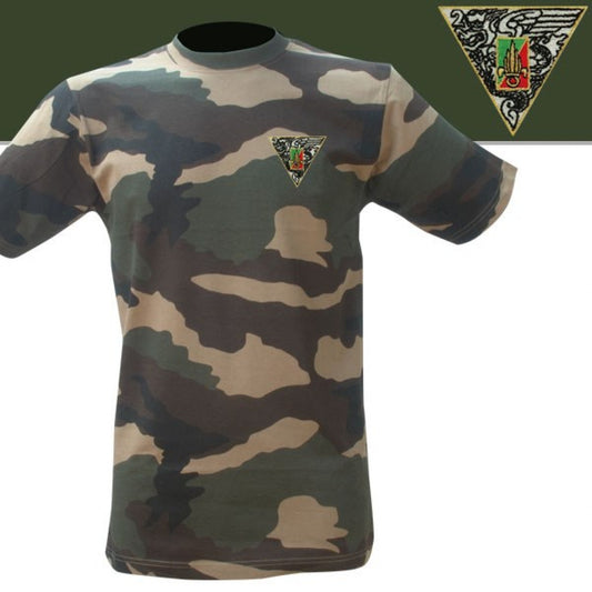 TEE SHIRT MANCHES COURTES CAMOUFLAGE BRODE 2 REP