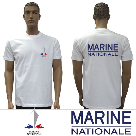 T-SHIRT BLANC MARINE NATIONALE