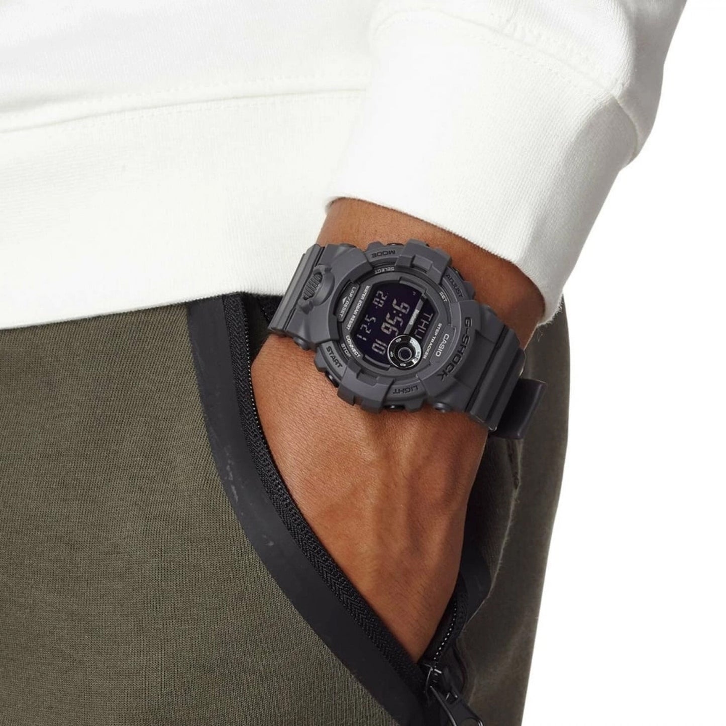 Image de la montre gshock gsquad gris porté