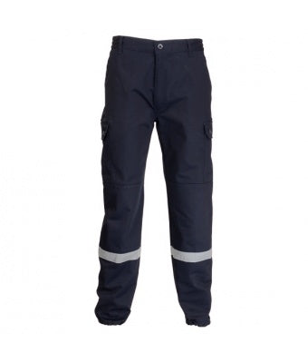 Image de face du pantalon bleu marine de securité incendie SSIAP